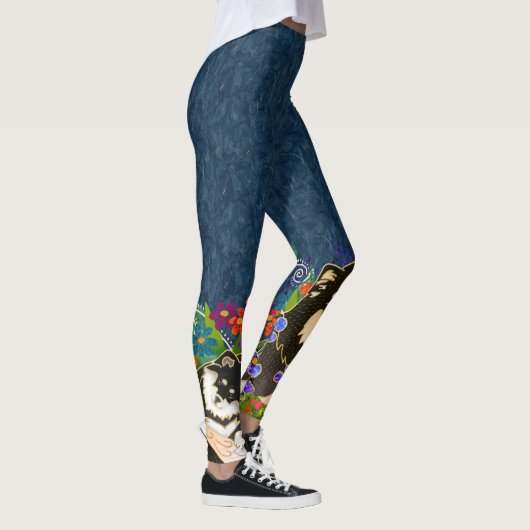 BINDI LAPPY Finnisch Lapphund blu Designer Legging Leggings (Rechts)