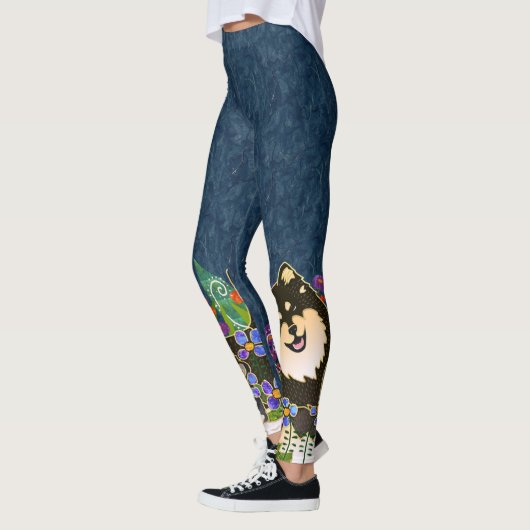 BINDI LAPPY Finnisch Lapphund blu Designer Legging Leggings (Links)
