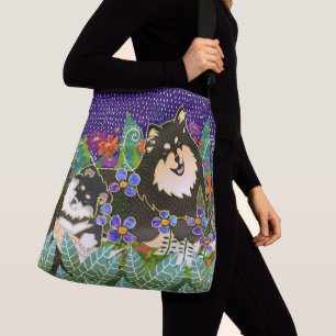 BINDI LAPPY finnische Lapphund crossbody/or Tragetaschen Mit Langen Trägern