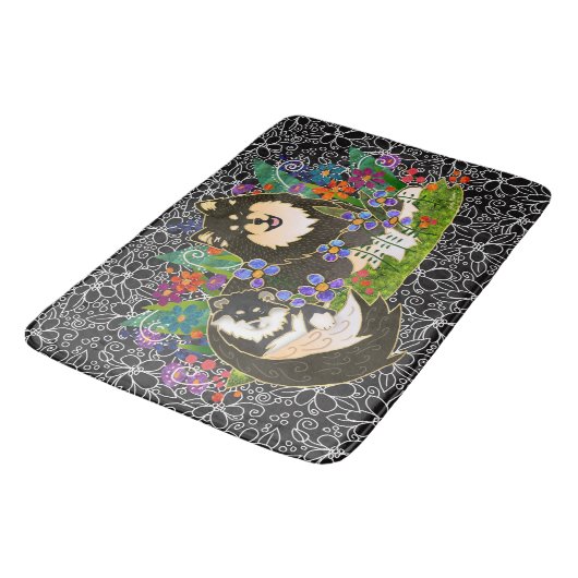 BINDI LAPPY - Finnische Lapphund-Kiste/Badematte Badematte (Schrägansicht)