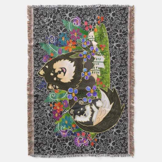 BINDI LAPPY Finnischer Lapphund-Bänder Decke (Vorderseite Vertikal)