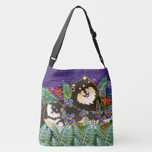 BINDI LAPPY Finnischer Lapphund - Kreuzkörper/oder Tragetaschen Mit Langen Trägern (Rückseite)