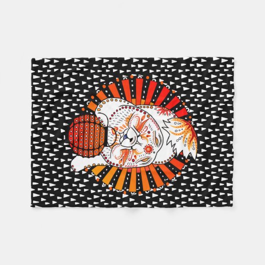 BINDI MI TANG - Chow - Jahr der Hundedecke Fleecedecke (Vorderseite (Horizontal))