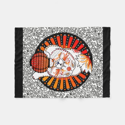 BINDI MI TANG - Chow - Jahr der Hundedecke Fleecedecke (Vorderseite (Horizontal))