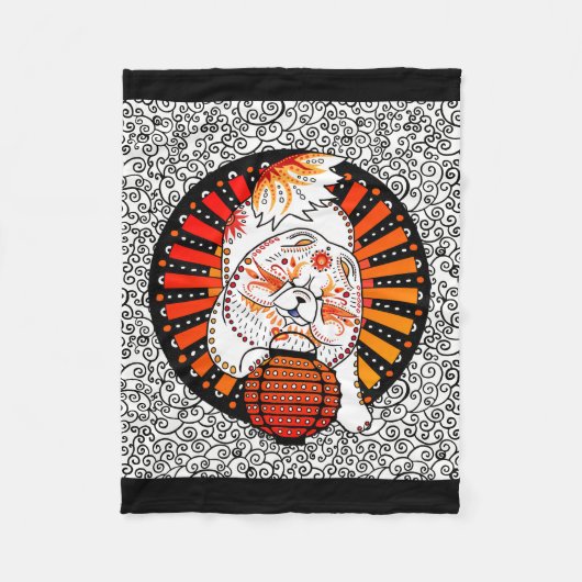 BINDI MI TANG - Chow - Jahr der Hundedecke Fleecedecke (Vorderseite)