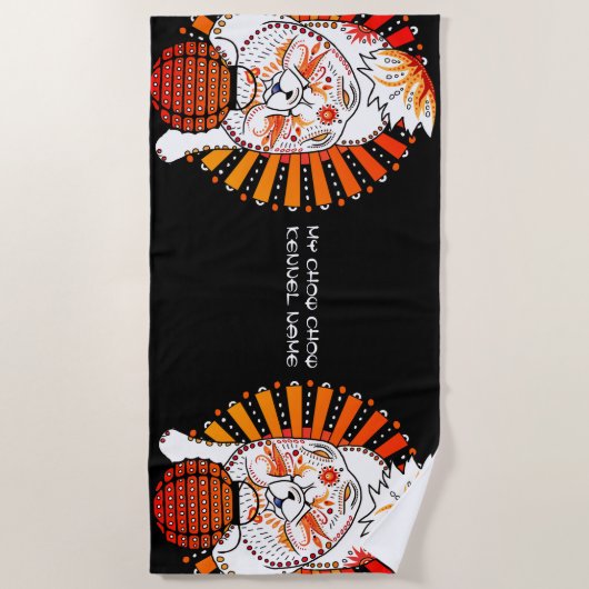 BINDI MI TANG - Chow - Jahr des Handtuchs Strandtuch (Vorderseite)