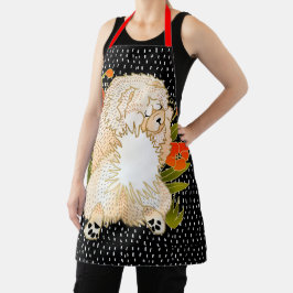 BINDI MINGSIE Cream Chow All-over Print Schürze