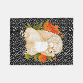 BINDI MINGSIE Creme Chow Fleece Decke - 3 Größen (Vorderseite (Horizontal))