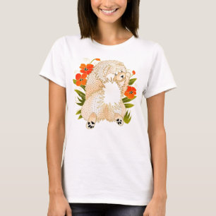 BINDI MINGSIE Creme Chow-FRONT Design-Stil T-Shirt