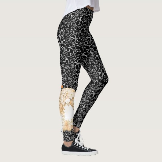 BINDI MINGSIE Creme schaut Leggings hinten an (Rechts)