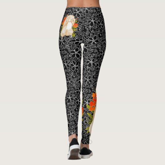 BINDI MINGSIE Creme schaut Leggings hinten an (Rückseite)