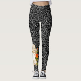 BINDI MINGSIE Creme schaut Leggings hinten an