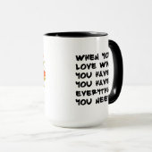 BINDI MINGSIE Creme zeigt Tasse-Nachricht auf der  Tasse (VorderseiteRechts)