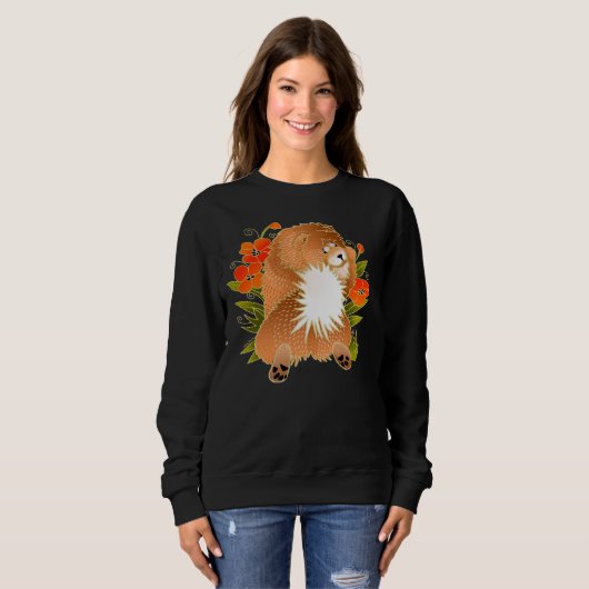 BINDI MINGSIE Red Chow-FRONT DESIGN-Choose style Sweatshirt (Vorne ganz)