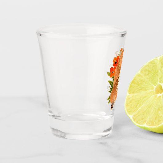 BINDI MINGSIE Red Chow Shotglas Schnapsglas (Links)