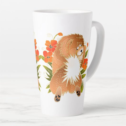 BINDI MINGSIE Rot chow latte Tasse (Rechte Ecke)