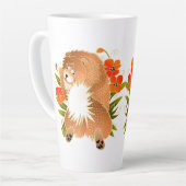 BINDI MINGSIE Rot chow latte Tasse (Linke Ecke)