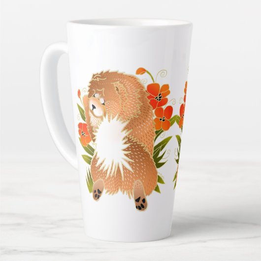 BINDI MINGSIE Rot chow latte Tasse (Linke Ecke)