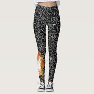 BINDI MINGSIE rote Chow-Chow Leggings - betrachten