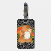 BINDI MINGSIE rote Gepäckmarke Gepäckanhänger (Rückseite vertikal)