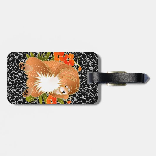 BINDI MINGSIE rote Gepäckmarke Gepäckanhänger (Rückseite horizontal)