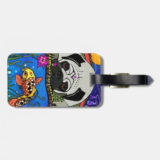 BINDI MOPS - Gepäck-, Handtaschen- oder Gepäckanhänger (Rückseite horizontal)