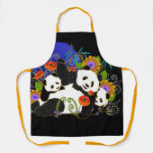 BINDI PANDA FAMILY All-over Print Schürze (Vorderseite)