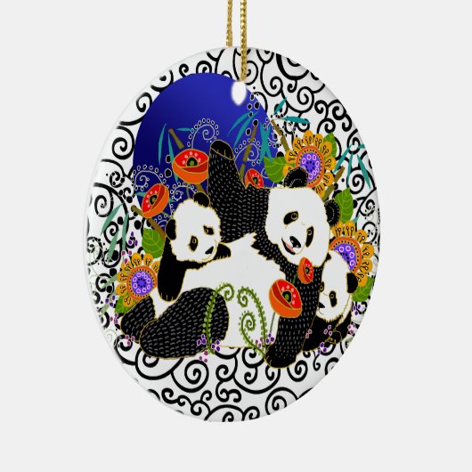 BINDI PANDA FAMILY ORNAMENT (Rechts)