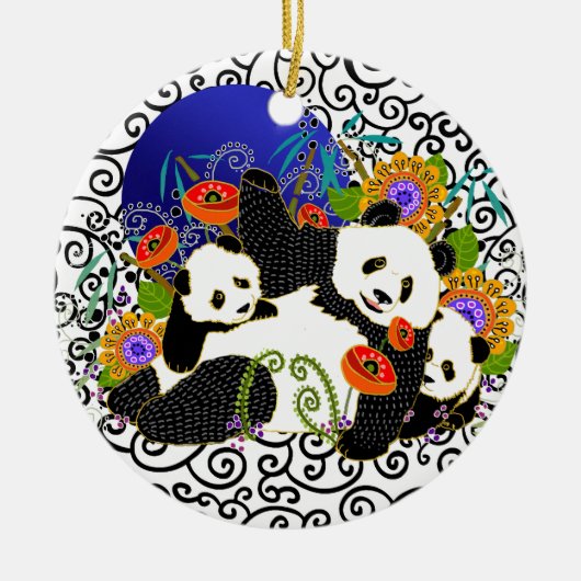 BINDI PANDA FAMILY ORNAMENT (Vorne)