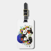 BINDI PANDAS 2 Stile Gepäckanhänger (Vorderseite vertikal)