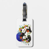 BINDI PANDAS 2 Stile Gepäckanhänger (Rückseite vertikal)