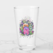 BINDI PLAYDAT Chow-Chow 16oz Glasentwurf Front u. Glas (Rückseite)