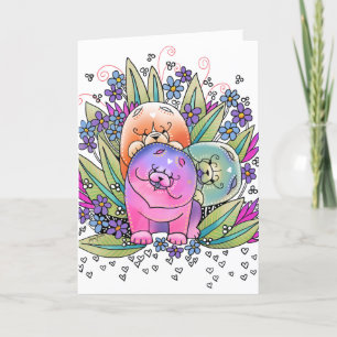 BINDI PLAYDATE Chow Artcards Feiertagskarte