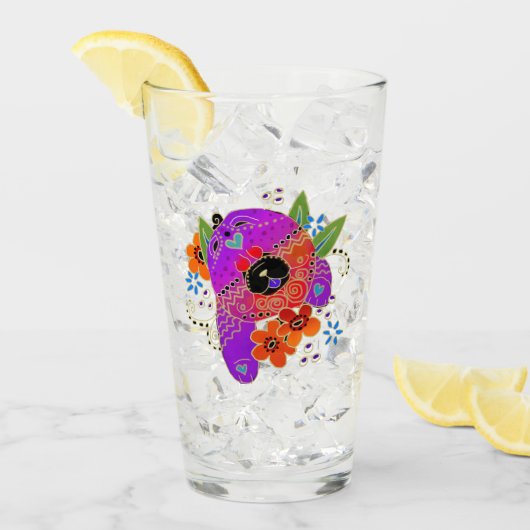 BINDI ROUGH CHOW 16 oz Glasdesign vorne & hinten Glas (Vorderseite Ice)
