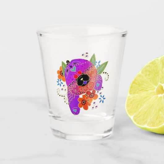 BINDI ROUGH CHOW-Schiebeglas Schnapsglas (Vorderseite)