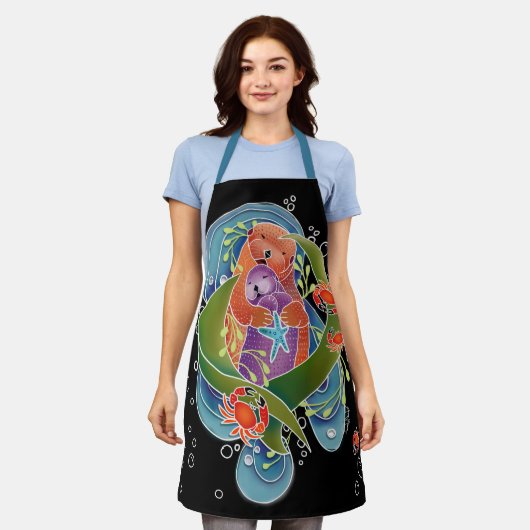 BINDI SEA OTTERS All-over Print Schürze (Getragen)