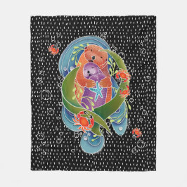 BINDI Sea Otters Fleece Decke in 3 Größen