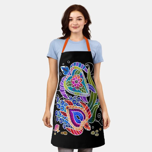 BINDI SEA TURTLES All-over Print Schürze (Getragen)