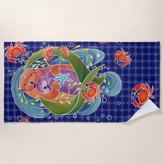 BINDI SEE OTTERS Badetuch (Vorderseite)