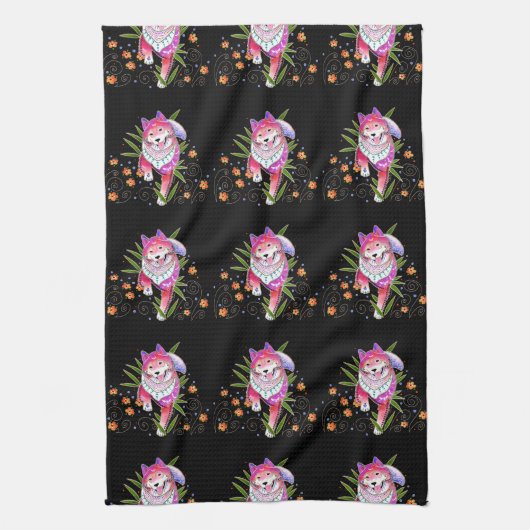 BINDI SHIBA INU Ringsidetuch/-Geschirrtuch Küchentuch (Vertikal)