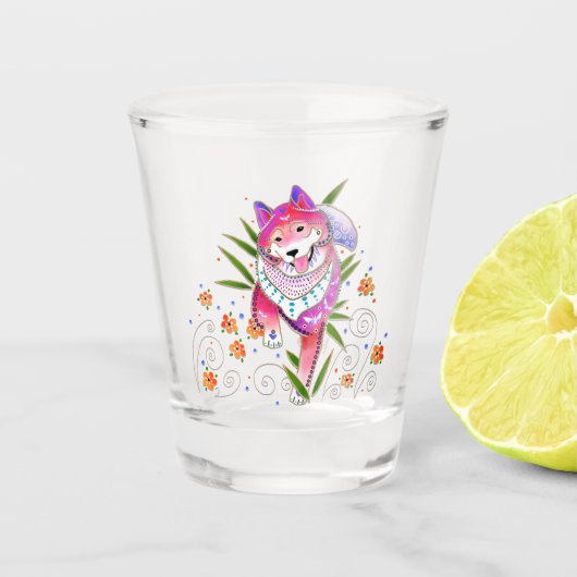 BINDI SHIBA INU Schnapsglas (Vorderseite)