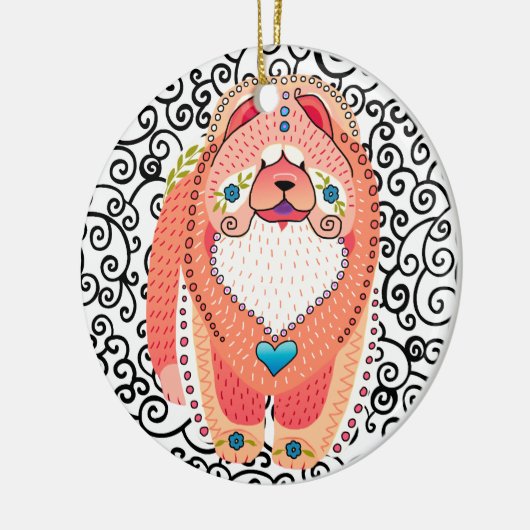 BINDI SOPHIE Chow-Chow VERZIERUNG Keramikornament (Links)