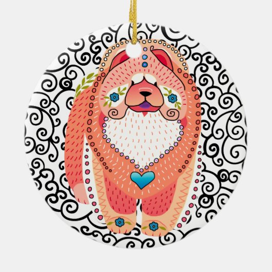 BINDI SOPHIE Chow-Chow VERZIERUNG Keramikornament (Hinten)