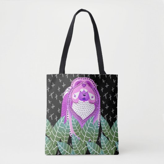 BINDI SOPHIE lila Chow-Chow Tasche oder (Vorderseite)