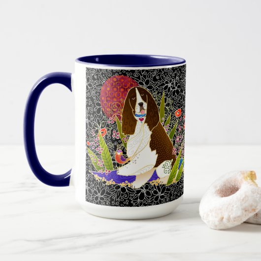 BINDI SPRINGERSPANIEL - Tasse-wählen Sie Größe und Tasse (Mit Donut)