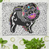 BINDI SUGARSKULL Chow - Küchen- oder Hundehandtuch Geschirrtuch (Gefaltet)