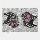 BINDI SUGARSKULL Chow - Küchen- oder Hundehandtuch Geschirrtuch (Horizontal)