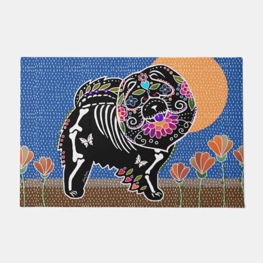 BINDI SUGARSKULL Dosenmatte 2 Größen Fußmatte (Vorderseite)