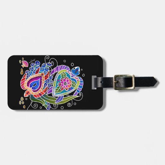 BINDI TURTLE Gepäckmarke Gepäckanhänger (Vorderseite horizontal)