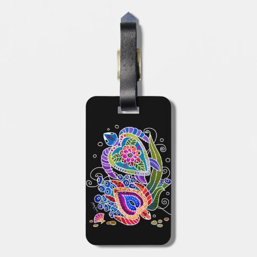 BINDI TURTLE Gepäckmarke Gepäckanhänger (Rückseite vertikal)